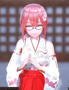 [MMD] Serving Shrine Maiden Haru Sakura [WIP]